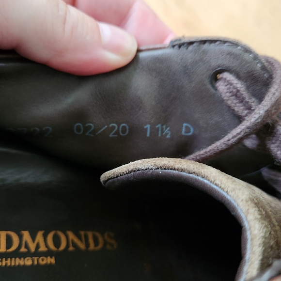 Allen Edmonds Port Washington Brown Suede Lace up Sneakers 11.5 D Casual Derby - Picture 9 of 9